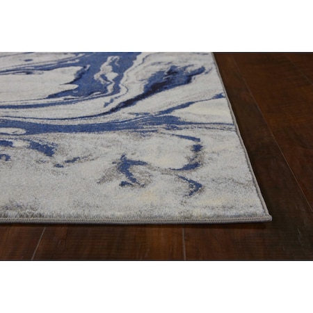 Homeroots 7 ft. 10 in. x 10 ft. 10 in. Polypropylene Blue Area Rug 349856